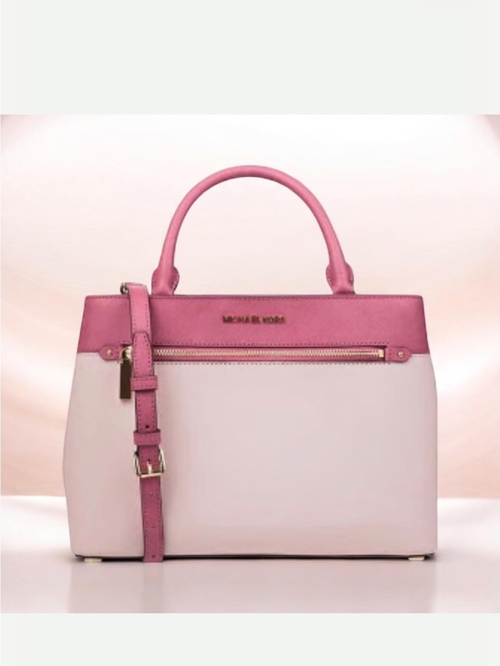 NWT MICHAEL KORS HAILEE Large Satchel/Crossbody in Colorblock Blossom/Tulip